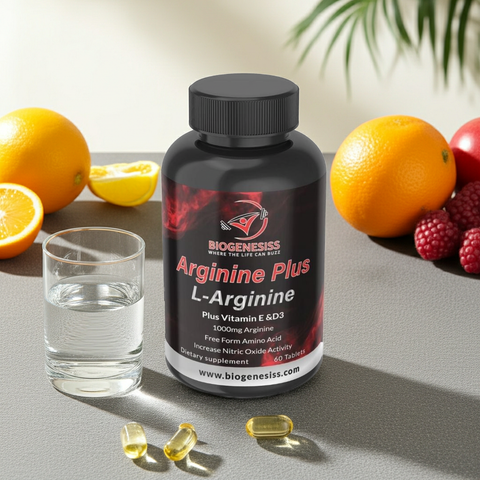 Biogenesis Arginine Plus – L-Arginine with Vitamin E & D3 (1)