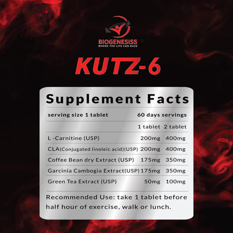 Biogenesiss™ KUTZ 6 – Advanced Fat Burner | 60 Tablets | Women