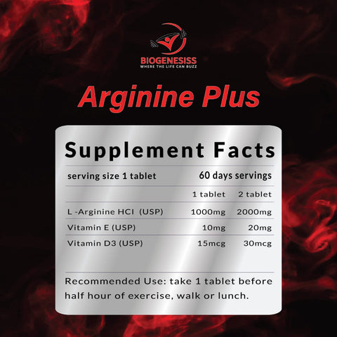 Biogenesis Arginine Plus – L-Arginine with Vitamin E & D3